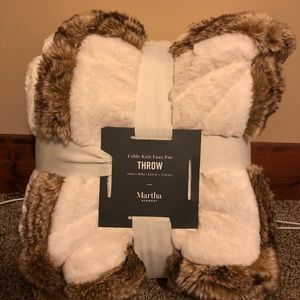 Martha Stewart cable knit throw
